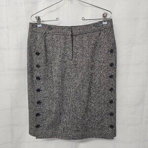 Vintage The Limited Skirt Pencil Sailor Wool Retro Y2K Twee Gray 8